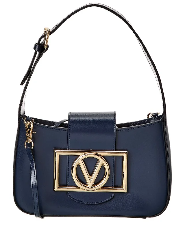 Ladies crossbody bag with side buckle-Valentino by Mario Valentino Kai Super V Leather Crossbody