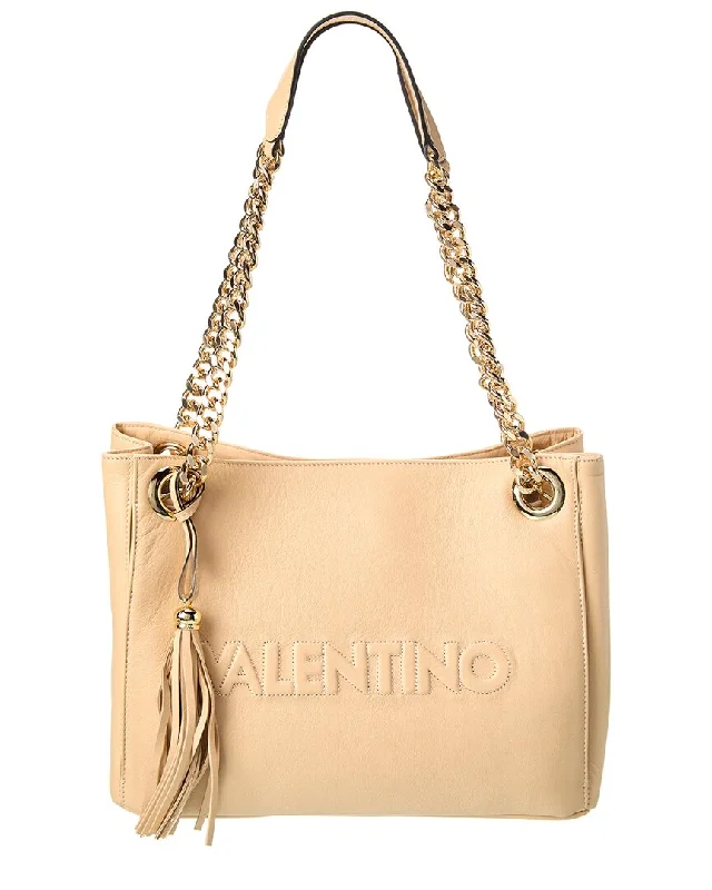 Ladies shoulder bag with modern shape-Valentino by Mario Valentino Luisa Embossed Leather Shoulder Bag