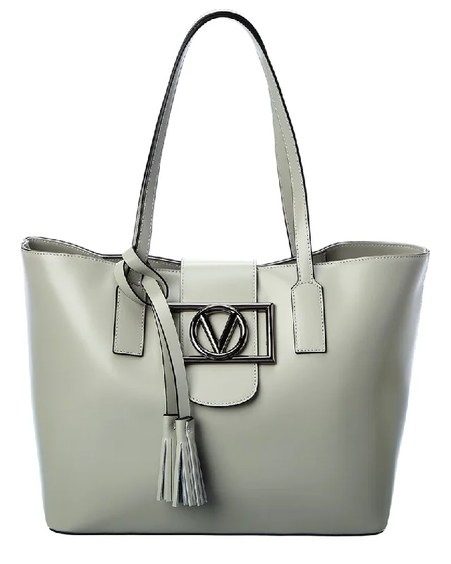 Ladies tote bag for conventions-Valentino by Mario Valentino Marion Super V Leather Tote