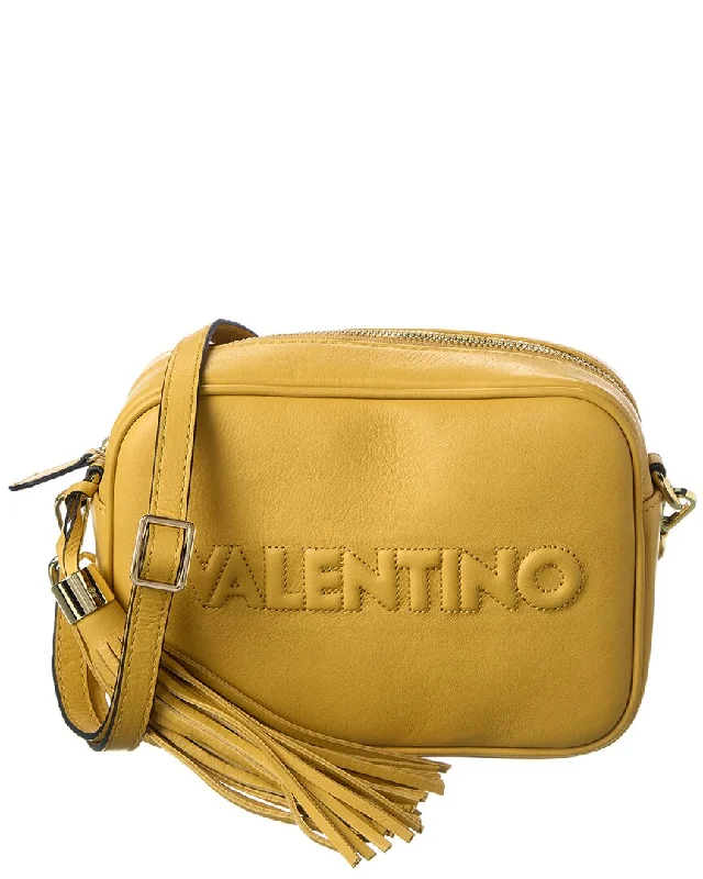 Ladies crossbody bag in chic neutrals-Valentino by Mario Valentino Mia Embossed Leather Crossbody