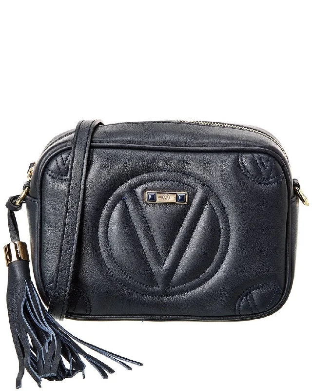 Ladies crossbody bag for city adventures-Valentino by Mario Valentino Mia Magnus Signature Leather Crossbody