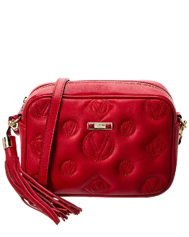 Ladies crossbody bag with side clasp-Valentino by Mario Valentino Mia Petit Signature Leather Crossbody