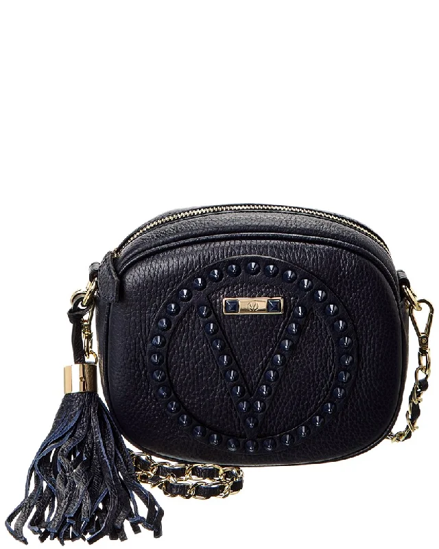 Ladies crossbody bag in timeless black-Valentino by Mario Valentino Nina Rock Leather Crossbody