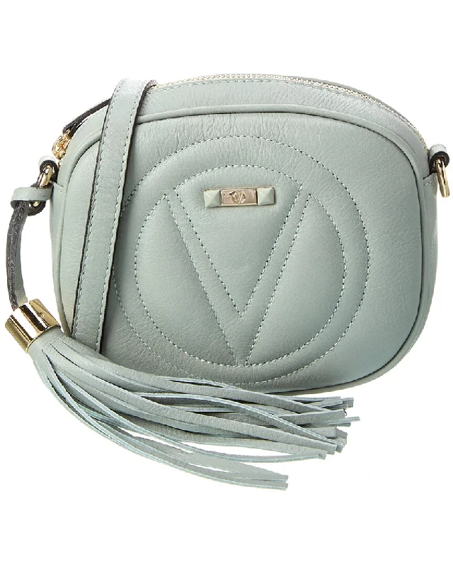 Ladies crossbody bag with top closure-Valentino by Mario Valentino Nina Sauvage Leather Crossbody