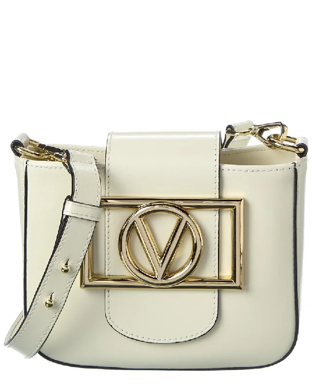 Ladies crossbody bag with double zipper-Valentino by Mario Valentino Paradis Super V Leather Crossbody