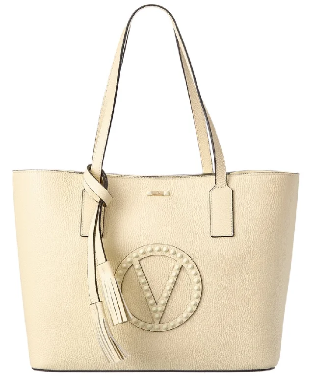 Ladies tote bag with wet compartment-Valentino by Mario Valentino Soho Rock Leather Tote