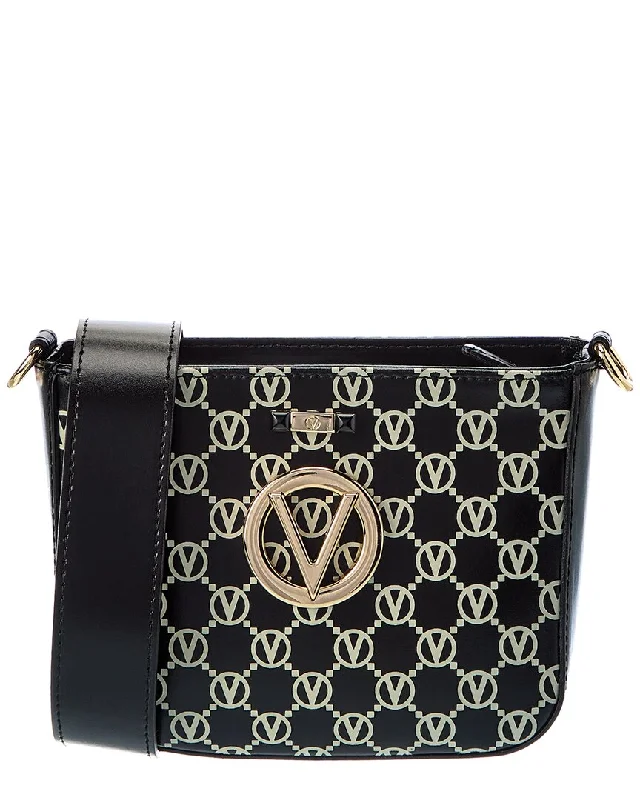 Ladies crossbody bag with bold colors-Valentino by Mario Valentino Yvette Monogram Leather Crossbody