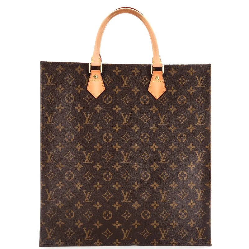 Ladies tote bag for professionals-Vintage Sac Plat Bag Monogram Canvas