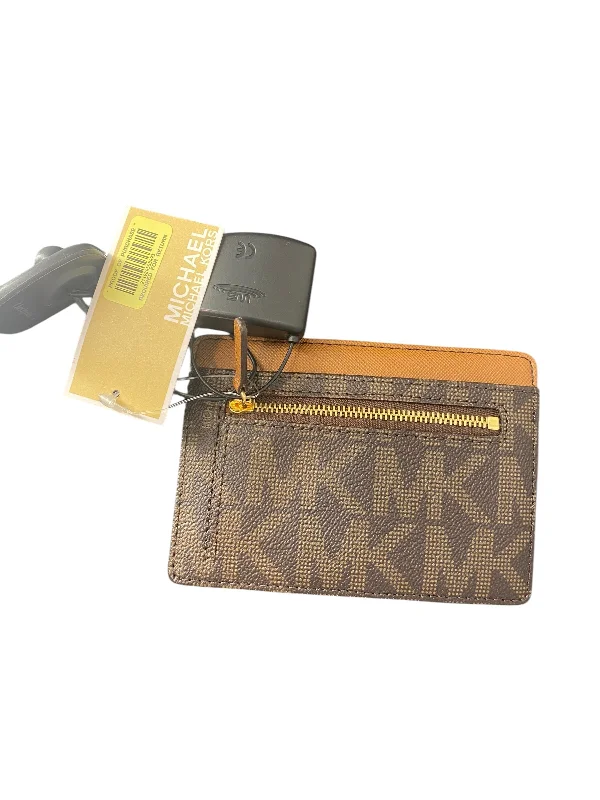 ladies wallet in dark leather-Wallet By Michael Kors, Size: Medium