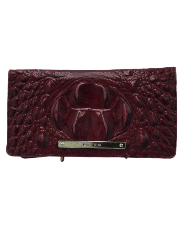 ladies wallet with strap detail-Wallet Designer By Brahmin