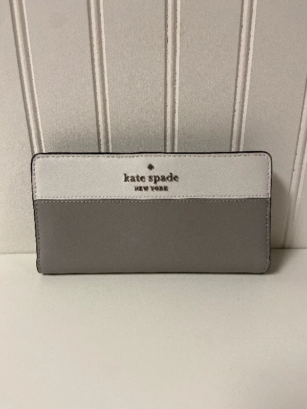 ladies wallet in teal color-Wallet Designer By Kate Spade, Size: Medium