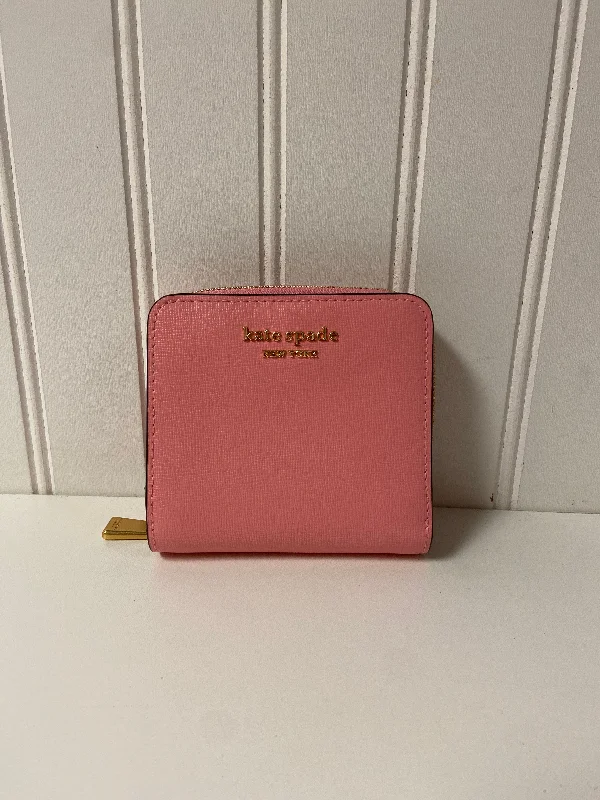 ladies wallet with secure zipper-Wallet Designer By Kate Spade, Size: Small