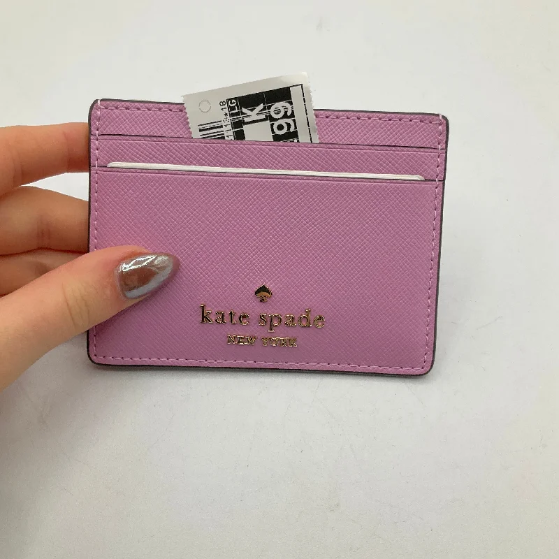 ladies slim wallet for cards-Wallet Designer By Kate Spade, Size: Small