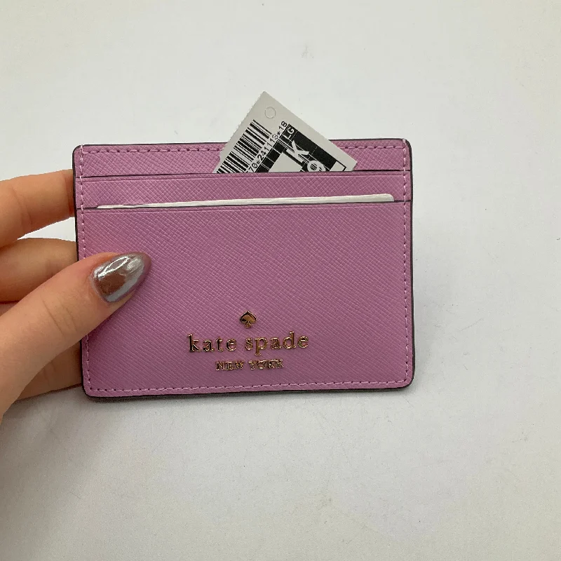 ladies leather wallet with zipper-Wallet Designer By Kate Spade, Size: Small