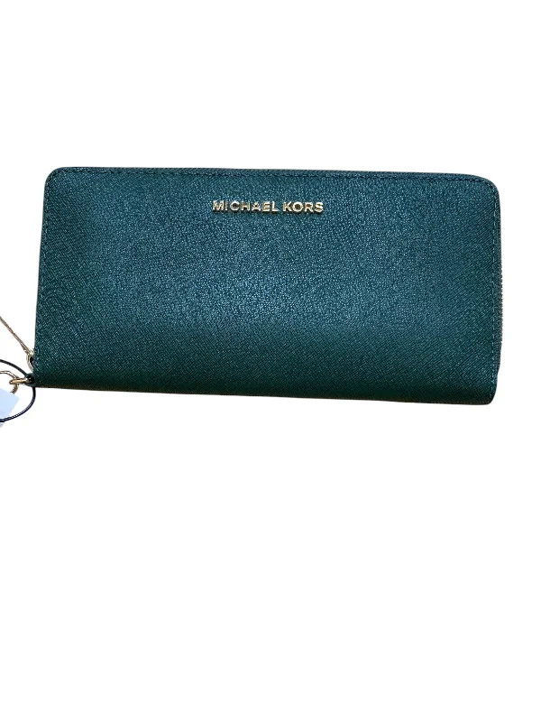 ladies wallet with wrist strap-Wallet Designer By Michael Kors, Size: Large