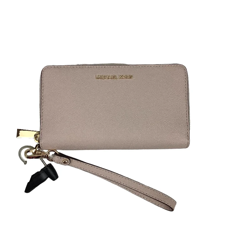 ladies wallet in neutral tones-Wallet Designer By Michael Kors  Size: Medium