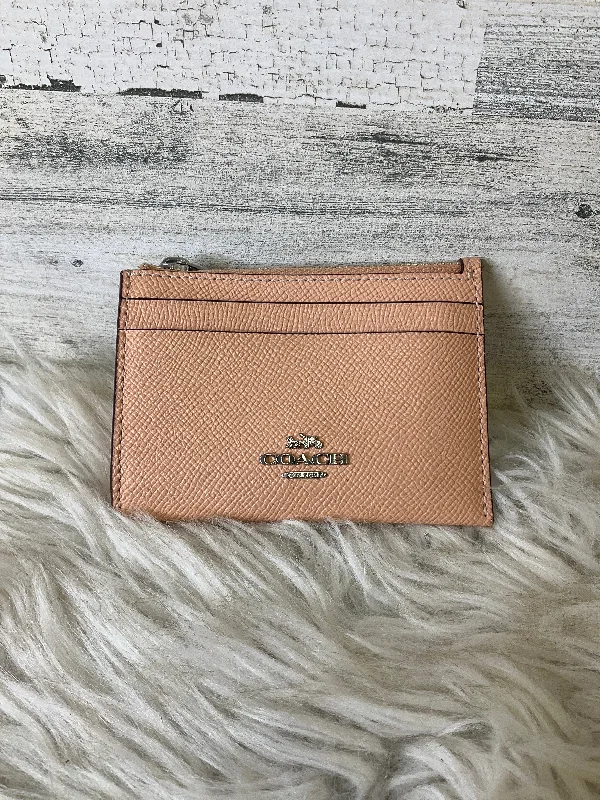 ladies wallet with card organizer-Wallet Leather By Coach, Size: Small