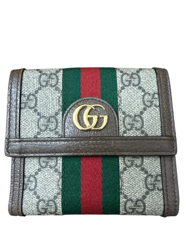 ladies wallet with cardholder insert-Wallet Luxury Designer By Gucci, Size: Medium