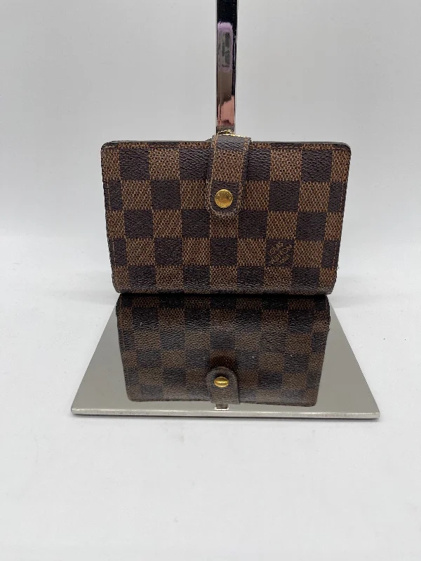 ladies wallet with hidden zipper-Wallet Luxury Designer By Louis Vuitton, Size: Medium