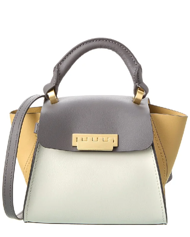 Ladies crossbody bag with collapsible design-Zac Posen Eartha Mini Top Handle Leather Crossbody