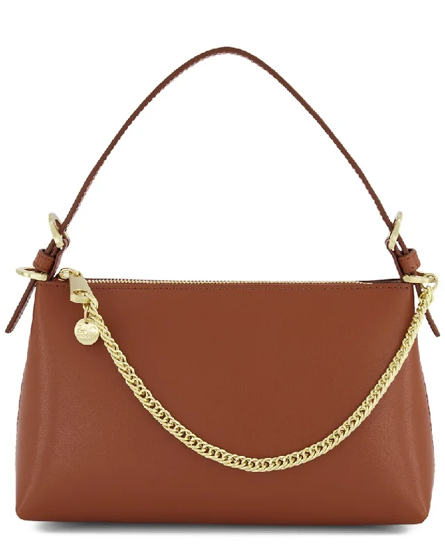 Ladies crossbody bag with chain details-Zac Posen Leather Crossbody