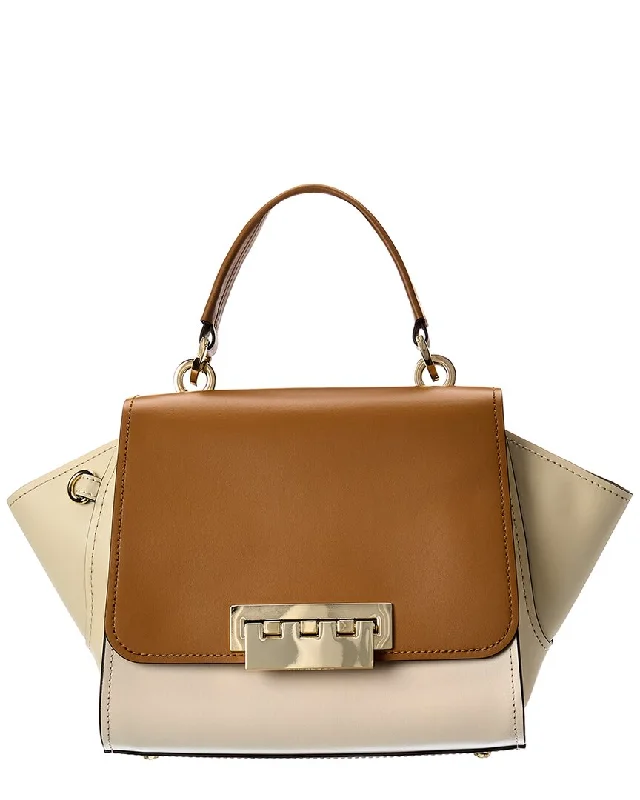 Ladies crossbody bag with mesh overlay-ZAC Zac Posen Eartha Top Handle Leather Crossbody